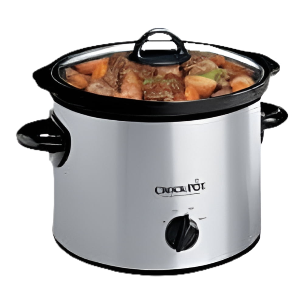 Crock-Pot Manual Slow Cooker SCR300-SS Round - Stainless Steel - 3 Qt