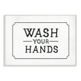 thumbnail image 2 of The Stupell Home Decor Collection Wash Your Hands Black and White Faux Aluminum Sign Look Typography Wall Plaque Art, 10 x 15, 2 of 5