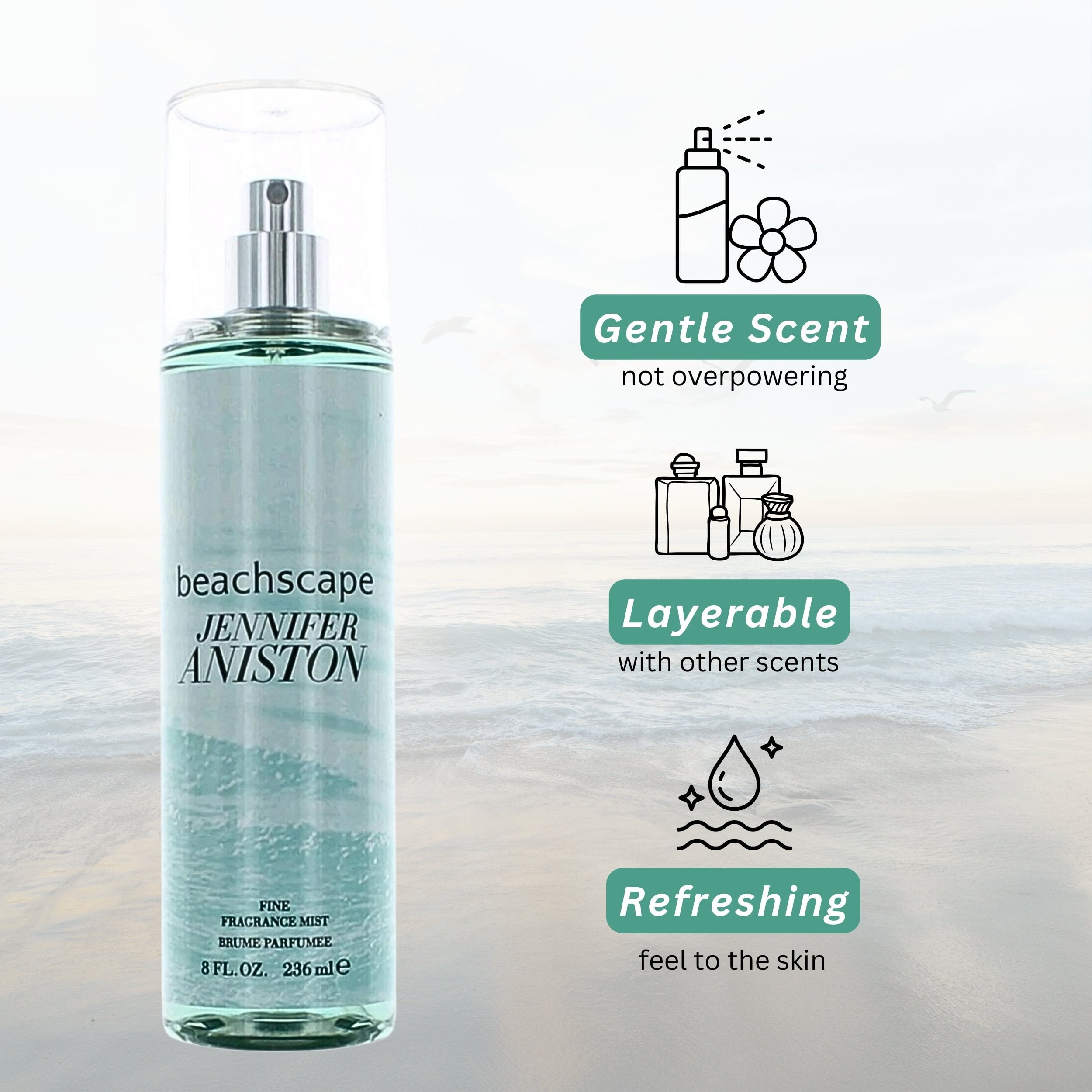 Beachscape by Jennifer Aniston, 8 oz Fragrance Mist for Women