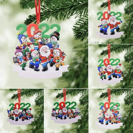 

HuacFive Santa Snowman Pendant with Rope Gift-giving Resin Personalized Cartoon 2022 Xmas Ornaments for Festival