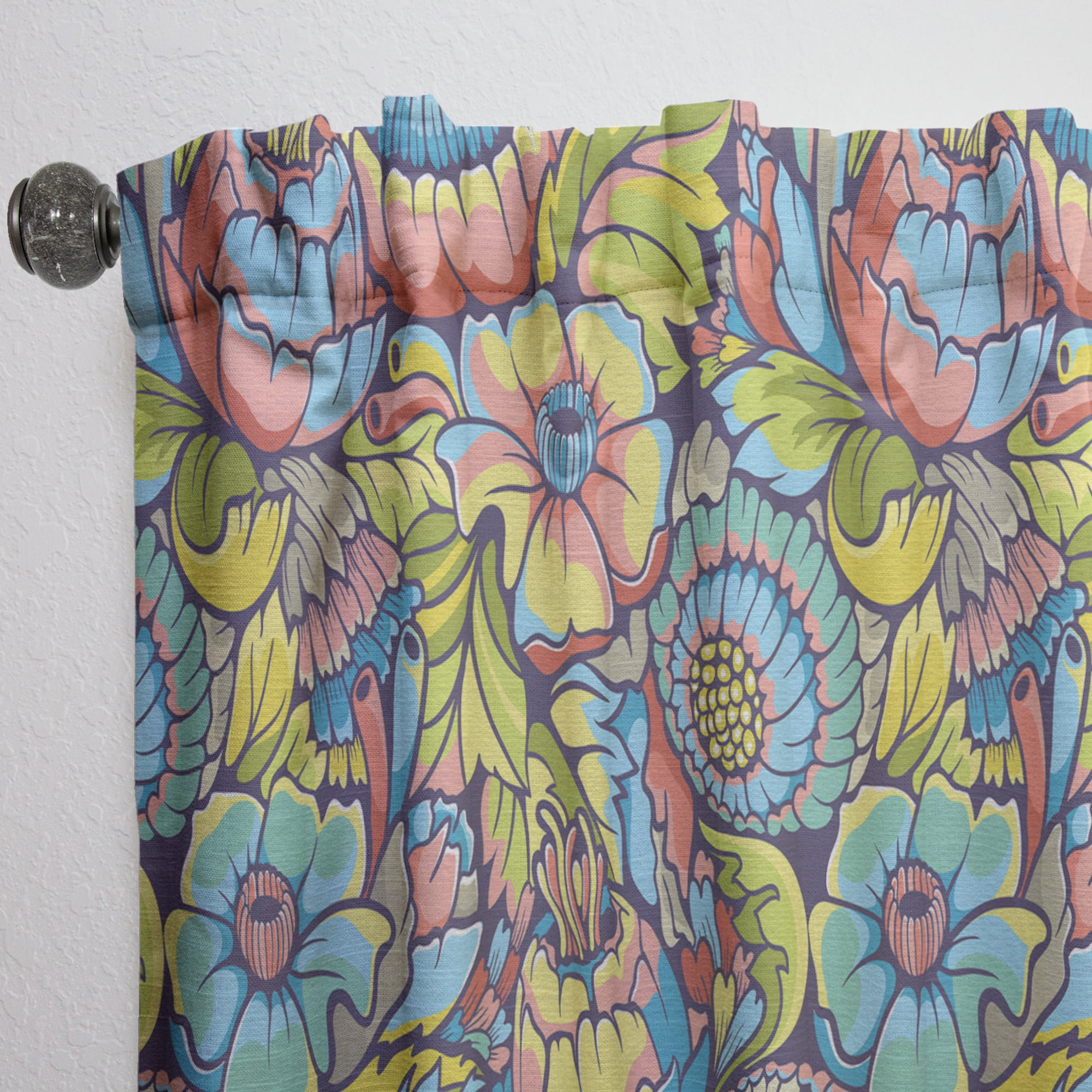 Designart 'Blossom Pink X' Modern & Contemporary Curtain Panel
