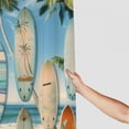 thumbnail image 3 of BCIIG Surfboards Palm Trees Bathroom Decor Set with Hooks, Colorful Luxurious Graphic Print Polyester Fabric Fashion Shower Curtain, Home Bathtubs Decoration, Waterproof, Machine Washable 60x72, 3 of 7