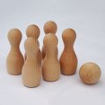 thumbnail image 1 of FONDOTIN 1 Set Tabletop Mini Bowling Game Beige Round Ball for Family Games and Indoor Activities, 1 of 8