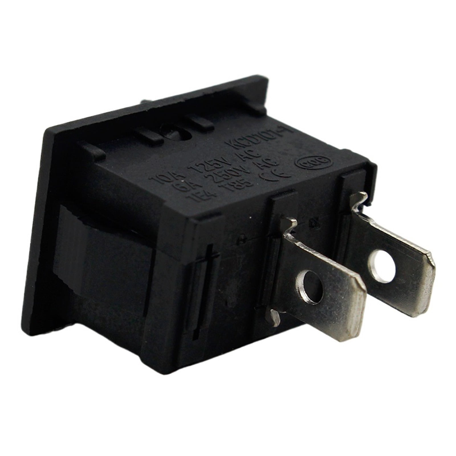 5Pcs/Lot Black Push Button Mini Switch 6A-10A 110V 250V KCD1 2Pin Snap-in On/Off Rocker Switch 5PCS/Lot 21MM*15MM BLACK