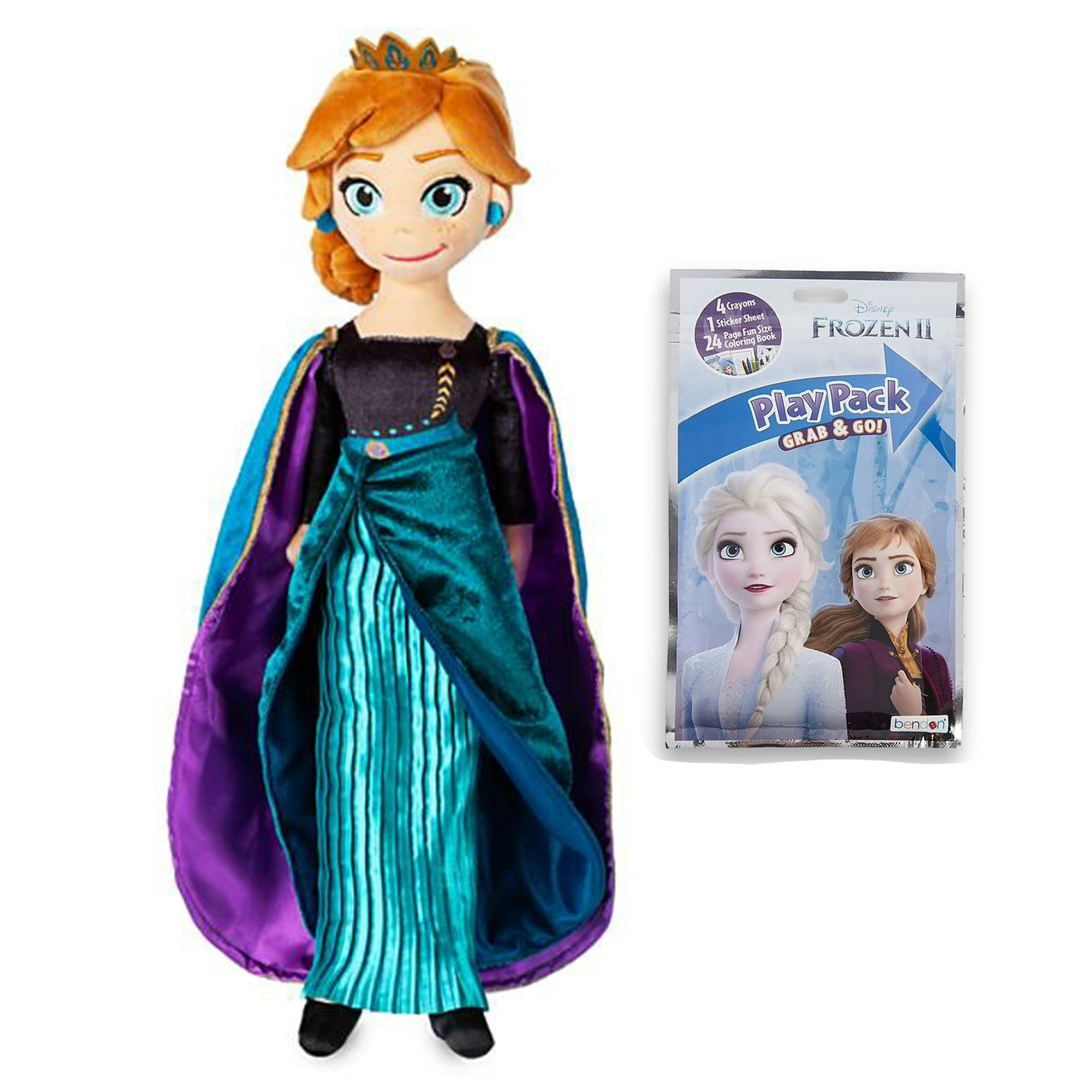 Frozen Disney Queen Anna Plush Doll 18 And PlayPack PC