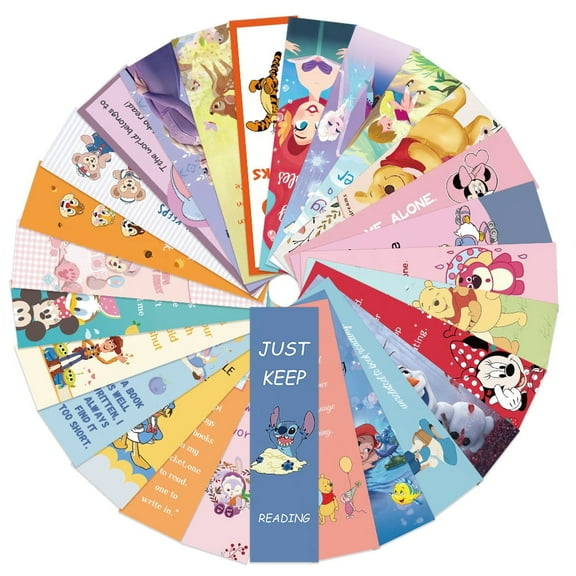 30Pcs Mixed cartoon bookmark Paper Bookmarks, Paper Book Reading Cards Kit, Book Accessories for Classroom Reading, Colorful Flower Bookmark Clip End of Year Gifts for Students