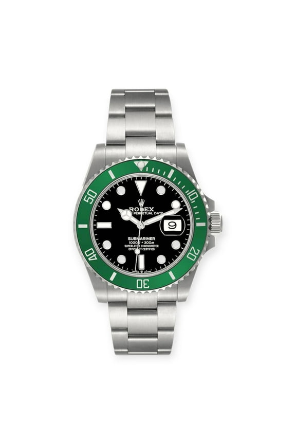 Pre-Owned Rolex Submariner 126610LV Starbucks Green Bezel Steel Mens Watch