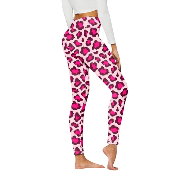 YUEHUA Women 's Yellow Leggings High Waisted Tummy Control Fashion 3d Printed Warm Velvet Pants for Cold Spring Valentine's Day Gifts for Teens