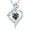 06 June - Alexandrite, variant on CFIOZYOS Reverie Birthstone Necklace for Women Sterling Silver Genuine or Created Gemstone Rose Flower Heart Pendant Necklace Anniversary Birthday Gifts for Women Mom Wife Her
