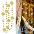 thumbnail image 1 of Guirnalda de Papel Brillo Estrella Colcomx para Decoraciones de Fiesta 13 Pies Dorado, 1 of 8