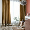 thumbnail image 4 of Curtainking Velvet Blackout Curtains Christmas Curtains 84 inches Length Thermal Insulated Soft Drapes for Bedroom Living Room Rod Pocket Window Curtains 2 Panels Glod Brown, 4 of 9