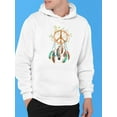 thumbnail image 2 of Peace Sign Dreamcatcher Hoodie Men -Image by Shutterstock, Male 4X-Large, 2 of 4