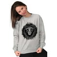 thumbnail image 3 of Lion Jungle Symbolic Spirit Animal Sweatshirt for Men or Women Brisco Brands M, 3 of 6