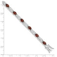 thumbnail image 4 of Auriga 925 Sterling Silver Garnet Bracelet 7 inch for Women(L- 7inch, W- 6mm), 4 of 6