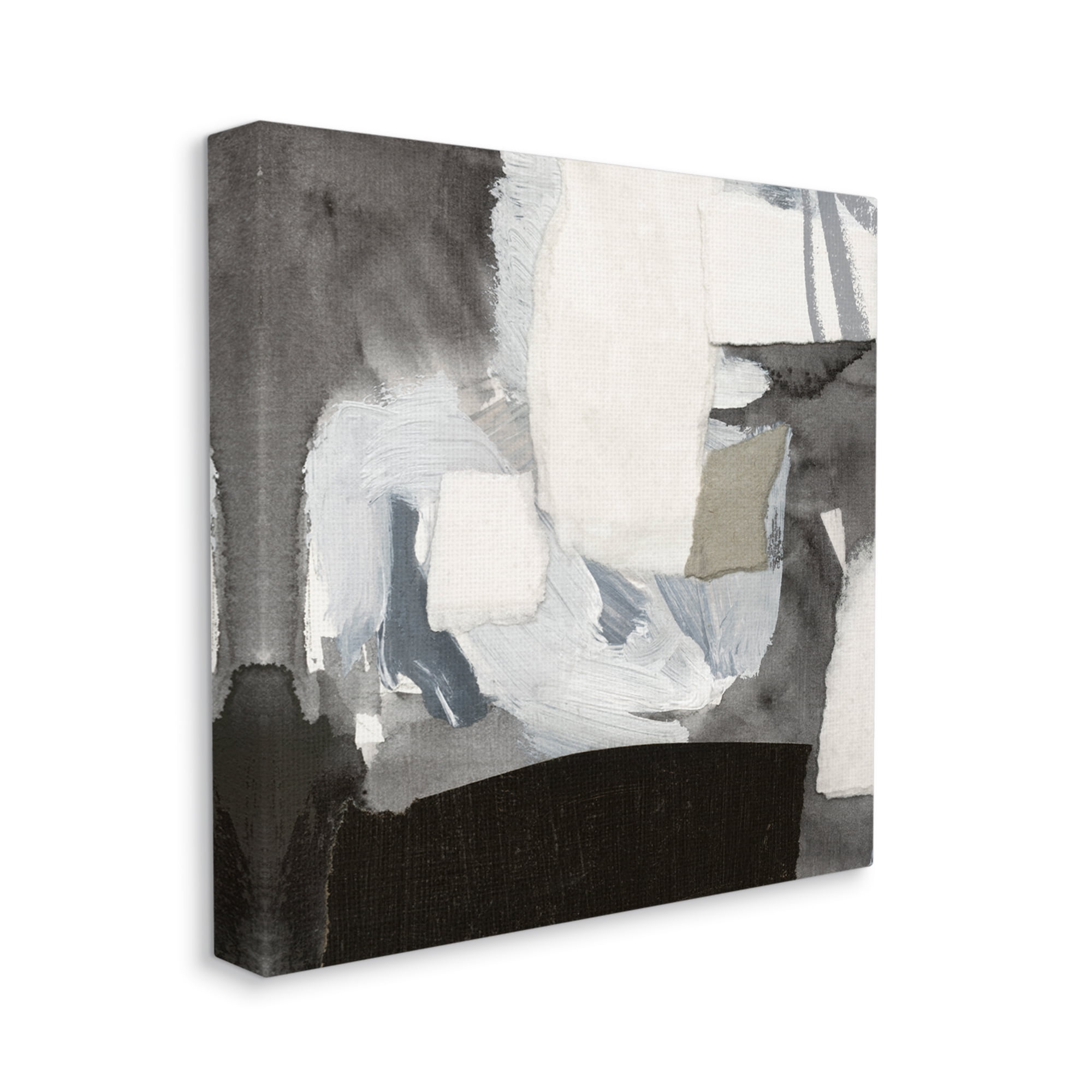 Stupell Industries Blocked Abstract Shapes Geometric Paint Strokes Collage Painting Gallery Wrapped Canvas Print Wall Art, Design by Victoria Barnes