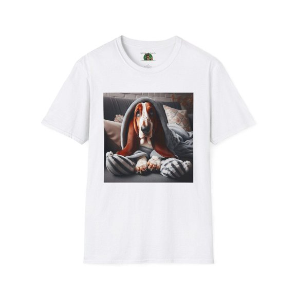 Basset Hounds "Sleepy" Unisex Softstyle T-Shirt