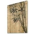 thumbnail image 2 of Designart 'Vintage Black and White Bamboo I' Traditional Print on Natural Pine Wood, 2 of 5