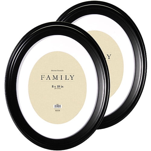 oval black picture frames set of 2 walmart com