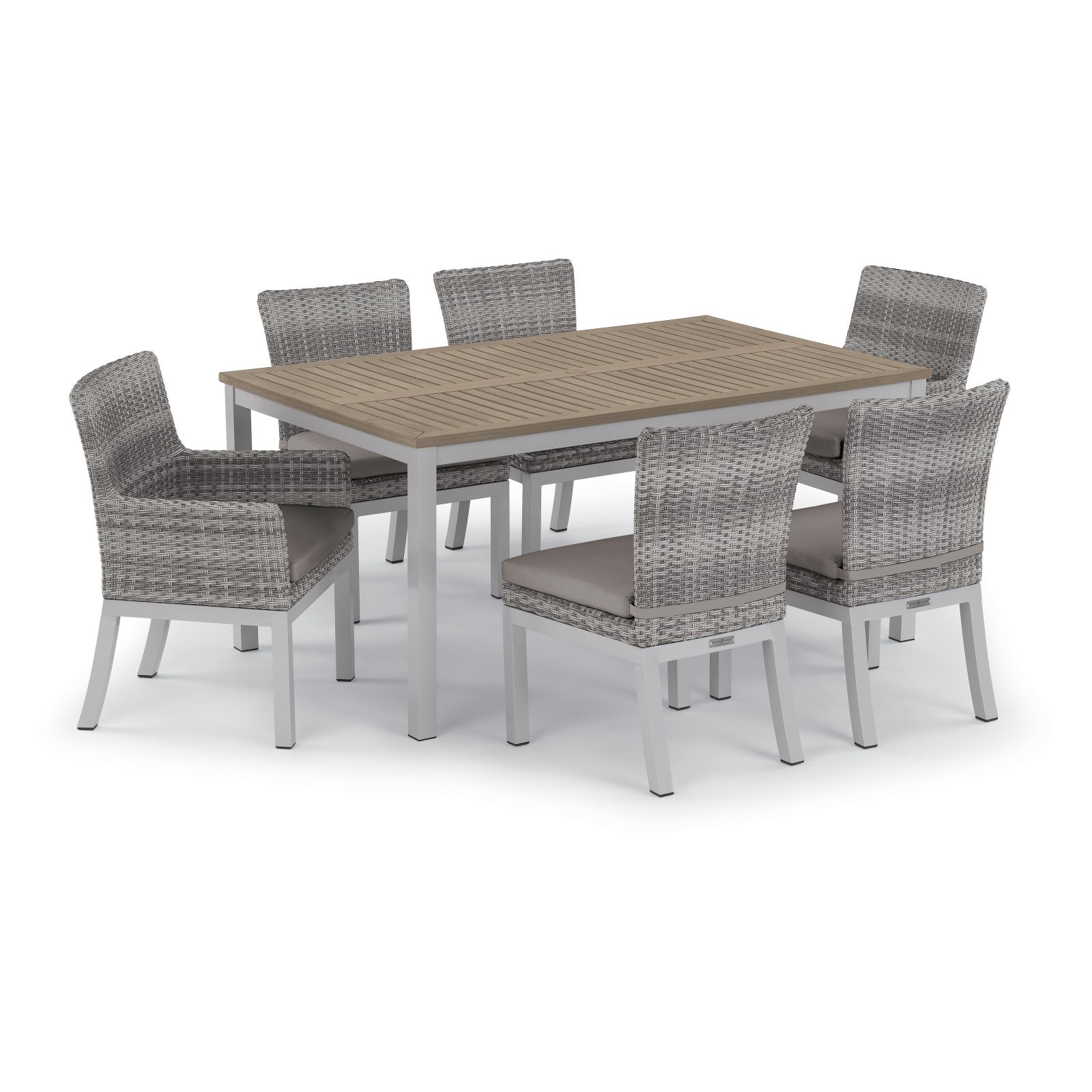 Oxford Garden Travira 7 Piece Rectangular Patio Dining Set Com Rectangular Patio Dining, Oxford Garden Furniture Louisville Ky