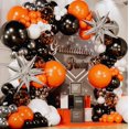 thumbnail image 2 of Kit de arco de globos SHERYL DECOR naranja, negro y blanco con bonificación, 2 of 9