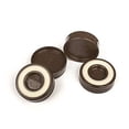 thumbnail image 1 of Slipstick 222054 1,75 Po Pince à Roulettes Fond Plat Rond - Chocolat - Pack de 4, 1 of 1