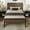 Walnut, variant on Allewie Twin Size Bed Frame, Heavy Duty Metal Platform Bed with Wooden Headboard & Footboard, No Box Spring Needed, Black Oak