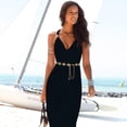 thumbnail image 3 of HAHDAXIA Chain Belt for Women Rhinestone Crystal Waist Belts for Dress Gift, 3 of 7