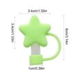 thumbnail image 3 of Tapa de silicona para pajita con forma de estrella, a prueba de polvo, a prueba de fugas, reutilizable y flexible para vasos y botellas de agua. Apta para lavavajillas., 3 of 6