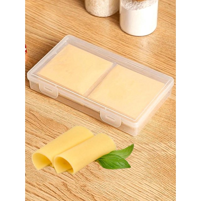 Butter Cheese Storage Box With Flip Lid Portable Refrigerator Fruit Vegetable Fresh-Keeping Packaging Box Transparent Cheese Container For Restaurant Kitchen Supplies Kitchen Accessorie
