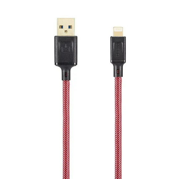 Fonemax Ultra Toughness Lightning a USB "fuerte" cable de carga rápida de la serie Red 2M