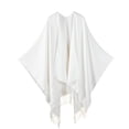thumbnail image 2 of Resicozy Shawl Wraps Women Winter Knitted Scarf Fashion Solid Color Cardigan Cape Top Sweater Shawl Scarf White, 2 of 4