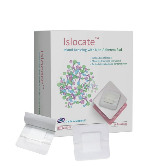 Islocate Bordered Gauze Island Dressing 4" x 4" with Non Adherent Pad