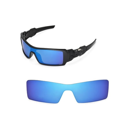 Walleva Ice Blue Replacement Lenses for Oakley Oil Rig Sunglasses