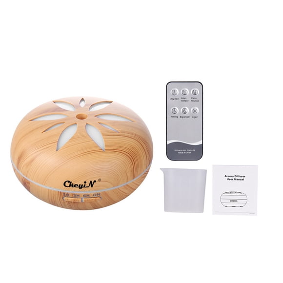CkeyiN Humidificateur Ultrasonique, 550ml Humidificateur Électrique pour Huiles Essentielles avec Lumière LED 7 Couleurs et Télécommande