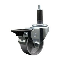 3 Inch Semi Steel Swivel 1 Inch Expanding Stem Caster with Brake SCC