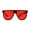 Black Red, variant on Flat Top Shield Horn Rim Hip Hop Sunglasses Black Red