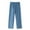 Blue, variant on YUGYXL Casual Straight Pants for Women Cotton Linen Long Pants Summer Elastic Waist Wide Leg Pants with Pockets Blue L