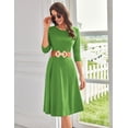 thumbnail image 3 of Vestido midi GRACE KARIN 2025 casual de verano con manga 3/4 para mujer, 3 of 6
