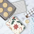 thumbnail image 5 of Yayeee Pot Holders Kitchen Heat Resistant with Pocket 7"x9.8" Cotton Oven Cooking Hot Pads, Beige Christmas Candy Canes, 5 of 7