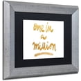 thumbnail image 2 of Trademark Fine Art "Million On White" Canvas Art by Lisa Powell Braun, Black Matte, Silver Frame, 2 of 4