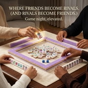 4 Layer Mahjong Tiles American Mahjong Tile Set 160 Acrylic Layered Mahjong Tiles with Clear Engraving and Carrying Bag for Home Travel Game Nights