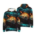 thumbnail image 6 of Bingfone Underwater Treasure Chest Men's Drawstring Hoodie Long Sleeve Pocket Sweatshirts-Large, 6 of 6