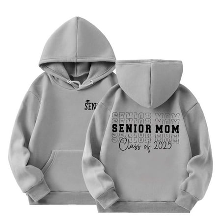 

Toddler Girls Hoodies Children s Autumn And Winter Graduation Season Letter Printed Round Neck Long Sleeved Hoodie (1) Grey 6-7 Years