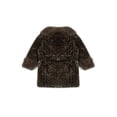 thumbnail image 3 of Forever 21 Leopard Print Tie-Waist Faux Fur Jacket, Color-Brown/Multi, Size-S, 3 of 6