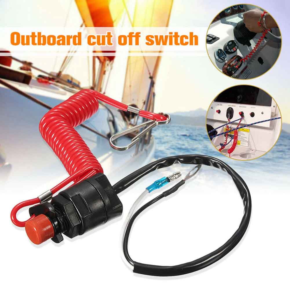 Goodhd Boat Motor Emergency Kill Stop Switch for Tohatsu Outboard Stop KillN3E2