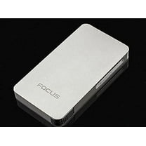 ULTRA THIN FOCUS 6 pack Automatic Loading Cigarette Case Dispenser With Built in Torch Lighter (SILVER COLOR)