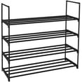 thumbnail image 1 of Stanz (TM) 4-Tier Shoe Rack, Shoe Tower Shelf Entryway Cabinet Storage Organizer, Black, 1 of 4