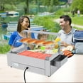 thumbnail image 7 of Hot Dog Roller, Stainless Sausage Grill Cooker Machine with Removable Drip Tray (750W/1050W/1350W/1650W), 7 of 7