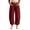 Wine——Fall Savings, variant on Oiangi Women's Barrel Pants Button High Waisted Twill Dress Pant Fall Casual Business Ankle Trousers with Pockets White 2XL