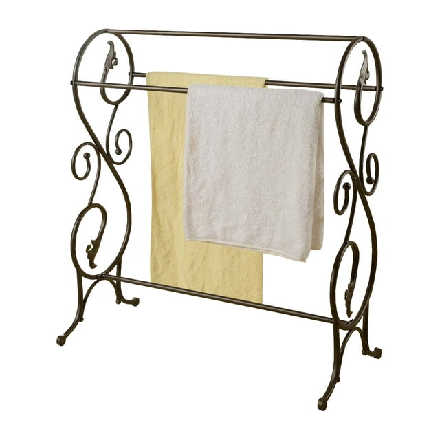 Pilaster Designs - Antique Style Towel Rack Stand - Pewter Finish